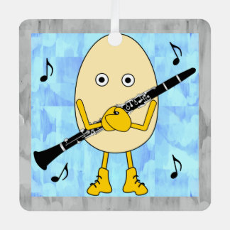 Clarinet Egghead Metal Tree Decoration