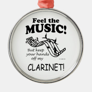 Clarinet Feel The Music Metal Tree Decoration