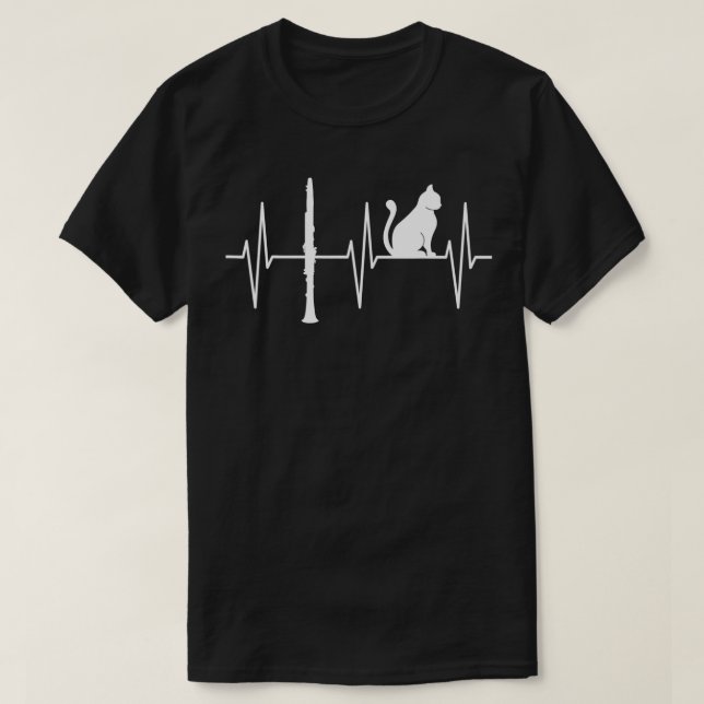 Clarinet  Funny Cat Lover Clarinetist Clarinet Pla T-Shirt (Design Front)
