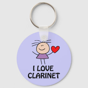 Clarinet Girl Key Ring