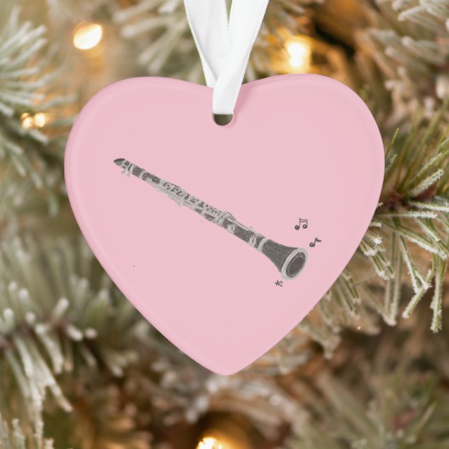 Clarinet heart-shaped Christmas ornament (Tree)