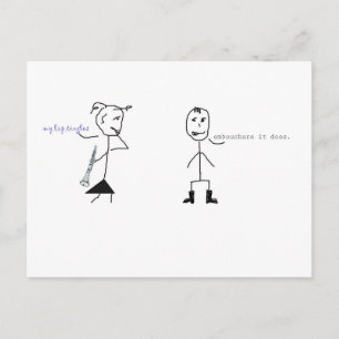 Clarinet Humour Postcard