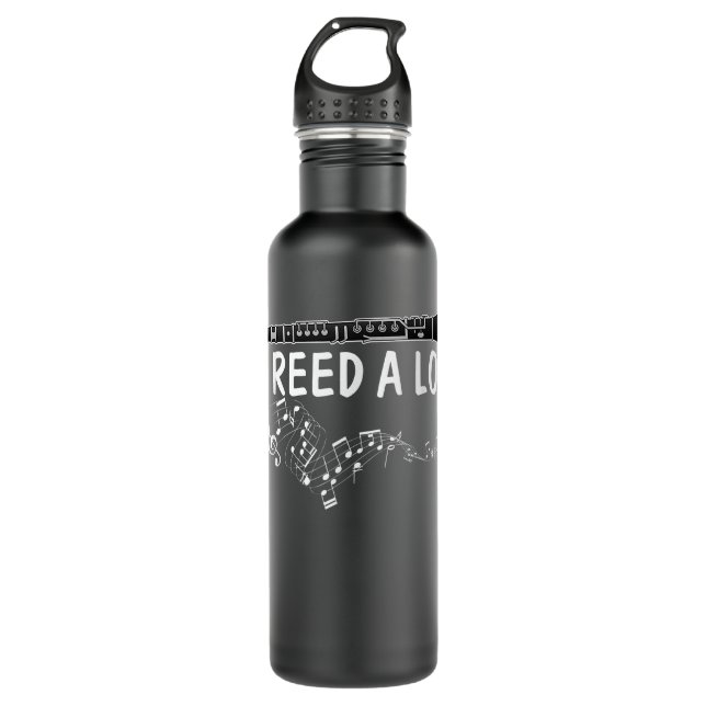 Clarinet - I reed a lot - band gift idea, Funny Cl 710 Ml Water Bottle (Front)