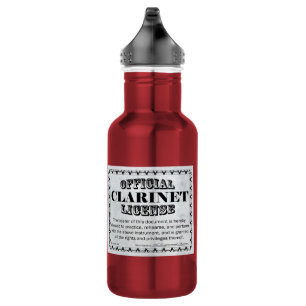 Clarinet License 532 Ml Water Bottle