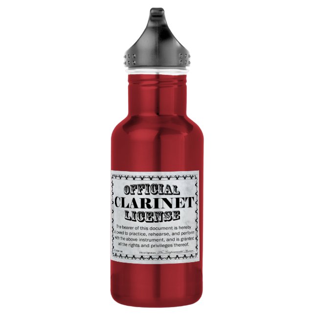Clarinet License 532 Ml Water Bottle (Right)