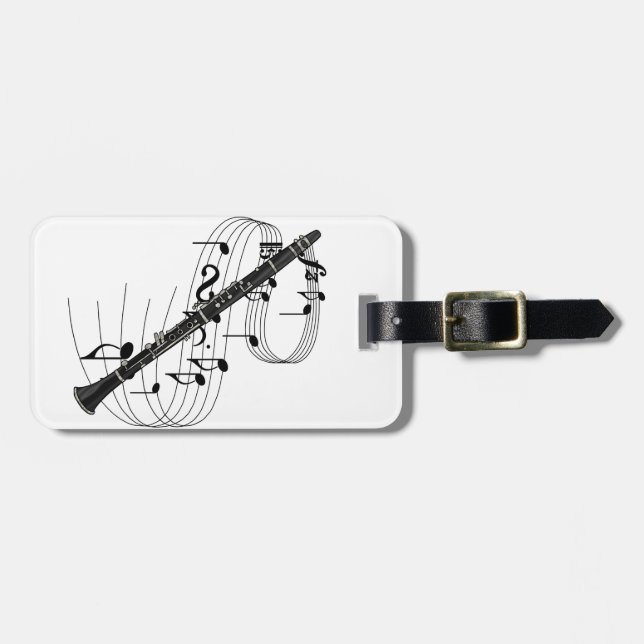 Clarinet Luggage Tag (Front Horizontal)