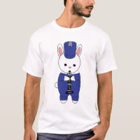 Clarinet Marching Band Bunny Rabbit Blue White