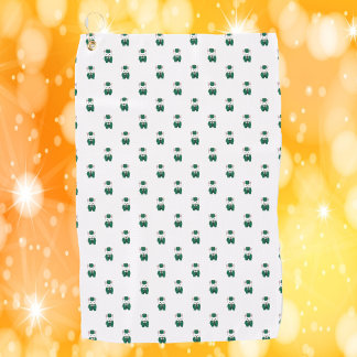 Clarinet Marching Band Rabbit Green Gold Golf Towel