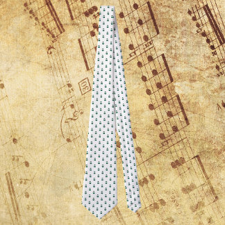 Clarinet Marching Band Rabbit Green Gold Tie
