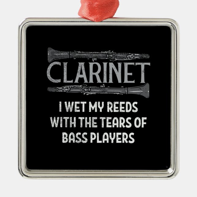 Clarinet Metal Tree Decoration (Front)