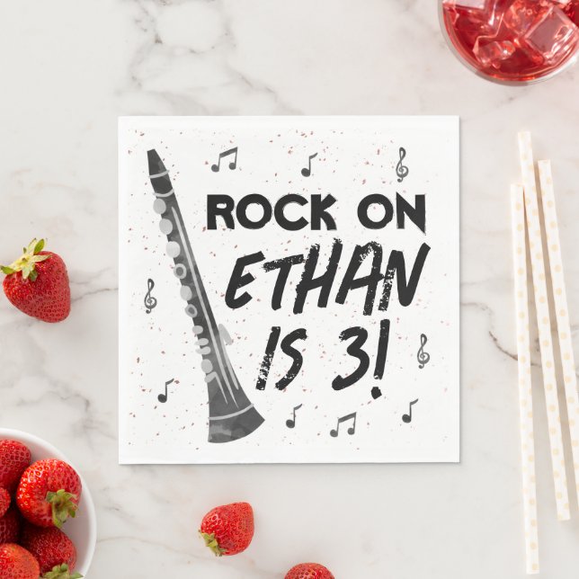 Clarinet Music Birthday Party Paper Napkins (Insitu)
