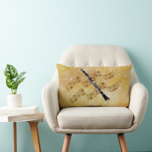 Clarinet Music Lumbar Cushion