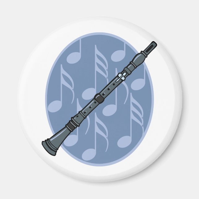 Clarinet Music Note Gift Magnet (Front)