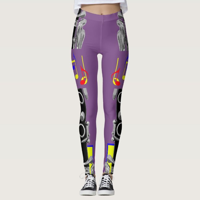 Clarinet Music Note Leggings (Front)