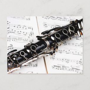 Clarinet Music Postcard