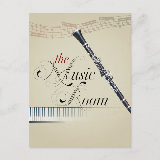 Clarinet Music Room Postcard (Front)