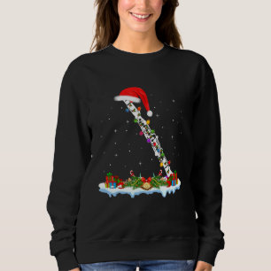 Clarinet Music  Santa Hat Lighting Clarinet Christ Sweatshirt