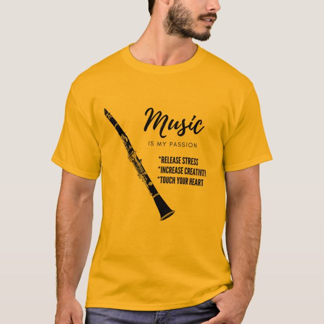 Clarinet music  T-Shirt (Front)