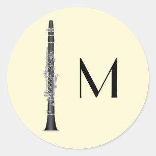 Clarinet Music Teacher Band Musician Classic Round Sticker