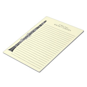 Clarinet Music Teacher Band Musician Notepad
