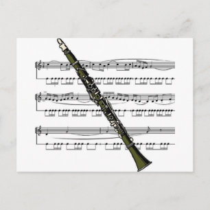 Clarinet musical 09 B Postcard