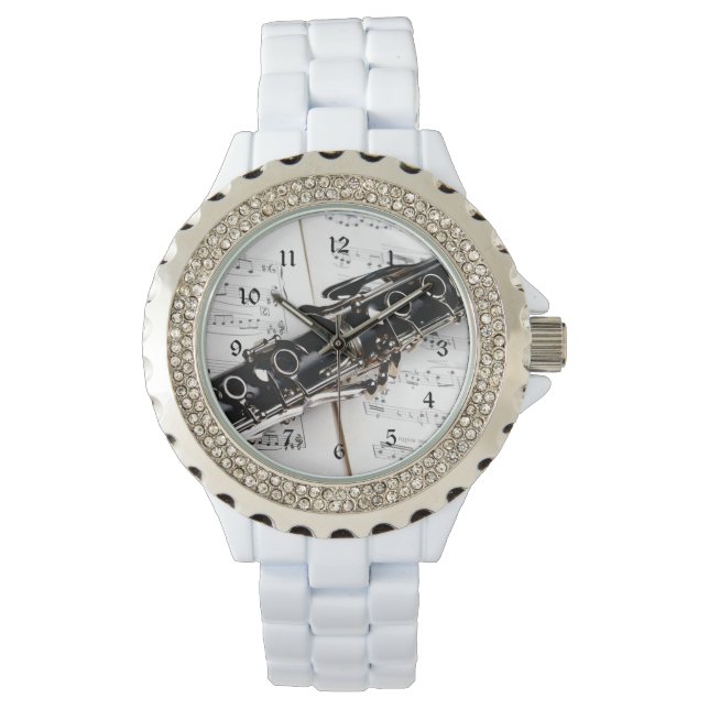Clarinet, Musical Instrument Closeup Photo Watch (Front)
