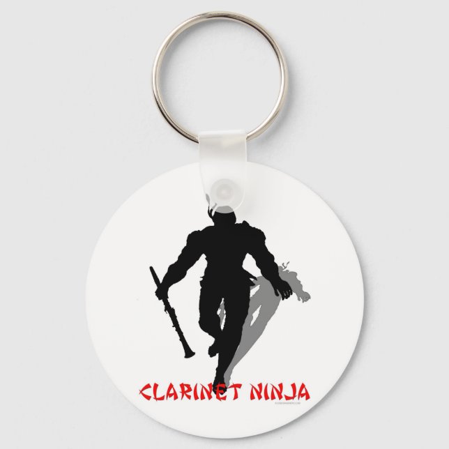 Clarinet Ninja Key Ring (Front)