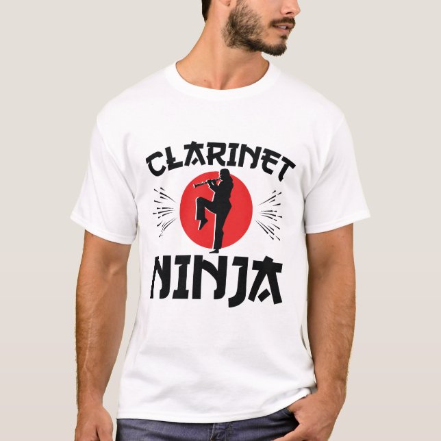 Clarinet Ninja Marching Band T-Shirt (Front)