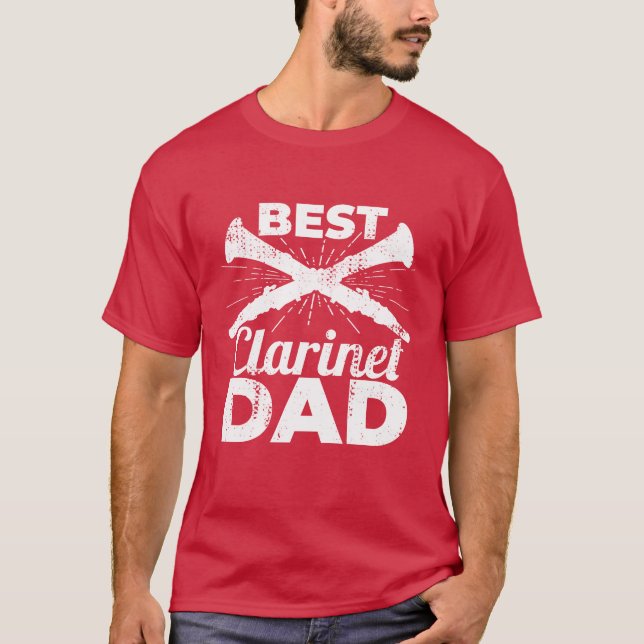 Clarinet Papa retro T-Shirt (Front)