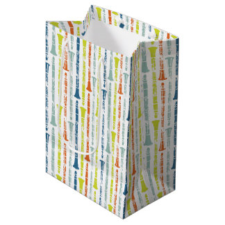 Clarinet Pattern Medium Gift Bag