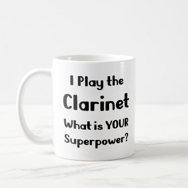 clarinet player coffee mug (Left)