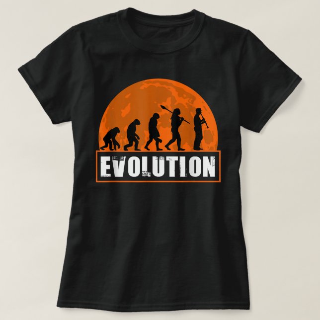 Clarinet Player, Funny Human Evolution Gift3 T-Shirt (Design Front)