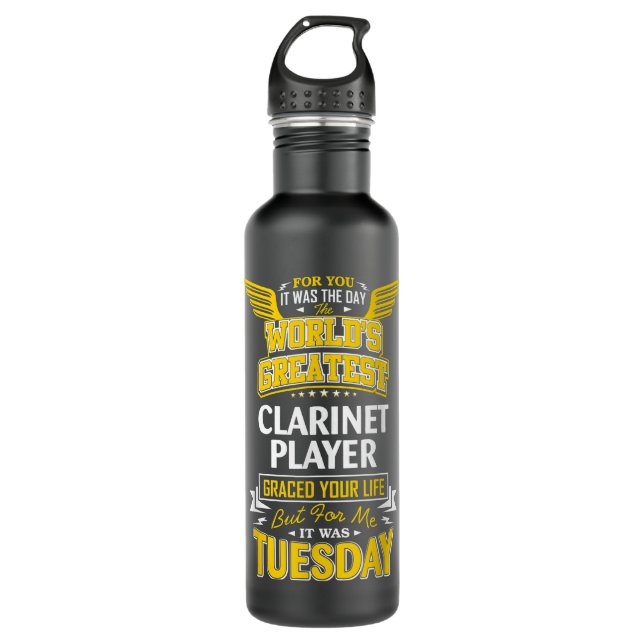 Clarinet Player Idea Funny Worlds Greatest - Clari 710 Ml Water Bottle (Front)
