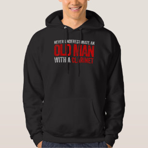 Clarinet Player Music Old Man Funny Gift3 Hoodie