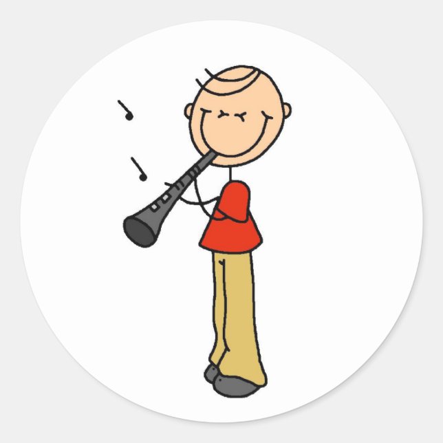 Clarinet Player Stickers Sticker (Front)