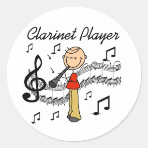 Clarinet Player Stickers Sticker