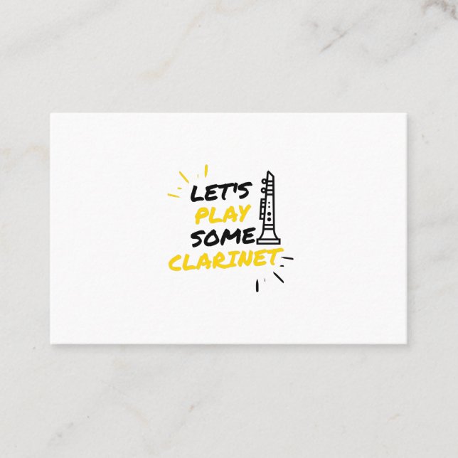 Clarinet players business card (Front)