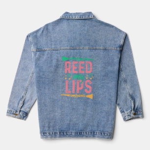 Clarinet Reed My Lips For Women And Girls Denim Jacket