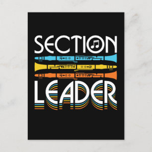 Clarinet Section Leader Band Postcard
