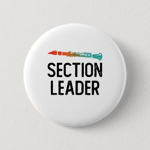 Clarinet Section Leader Marching Band 6 Cm Round Badge