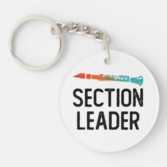 Clarinet Section Leader Marching Band Key Ring (Front)