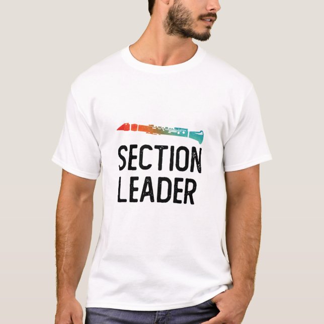 Clarinet Section Leader Marching Band T-Shirt (Front)