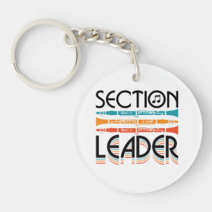 Clarinet Section Leader School Band Retro Key Ring