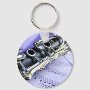 Clarinet Sheet Music Band Orchestra Key Ring