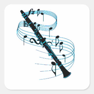 Clarinet Square Sticker