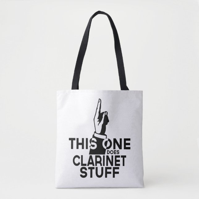 Clarinet Stuff - Funny Clarinet Music Tote Bag (Front)