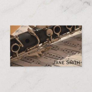 Clarinet Teacher freelance Music tutor Business Card