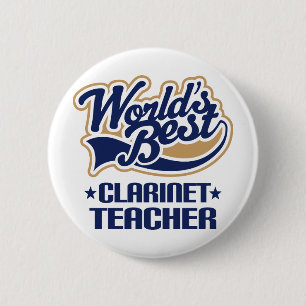 Clarinet Teacher Gift 6 Cm Round Badge