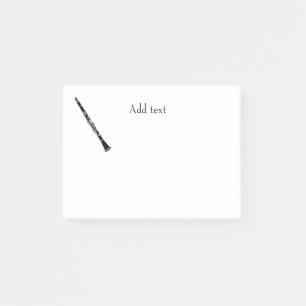 Clarinet template, customisable post-it notes