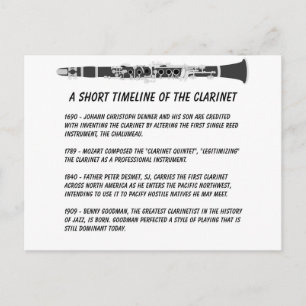 Clarinet Timeline Postcard